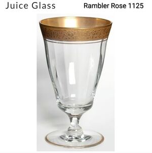 Rambler Rose 1125 Juice Glass Gold by Glastonbury - Lotus Vintage Blown Glass